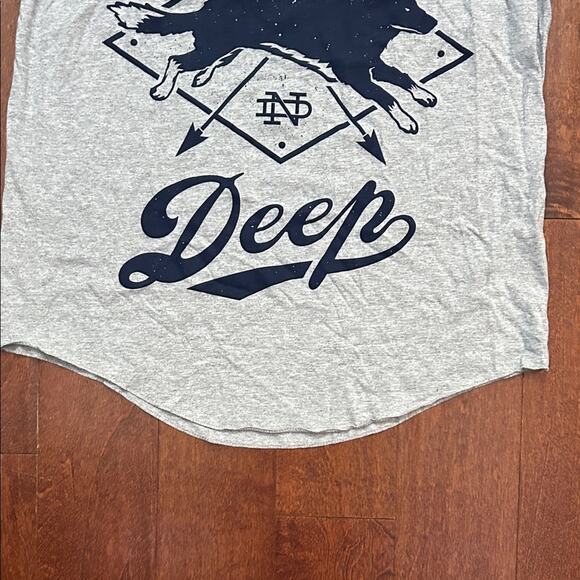 Neck Deep Gray and Blue Raglan Tee with 3/4 Sleeves, Size Large, NWOT - Picture 7 of 11